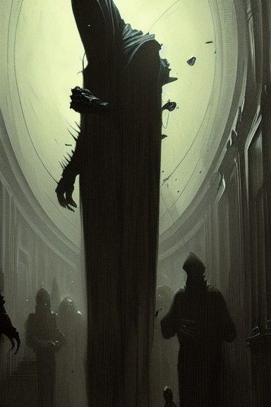 Sinister Irobot in Gothic Horror Style