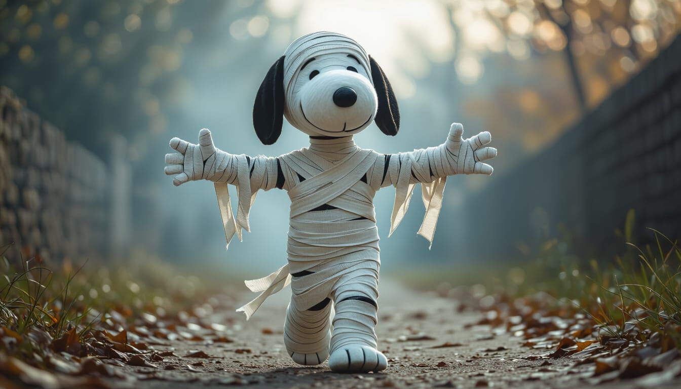 Snoopy Mummy for Halloween in HDR