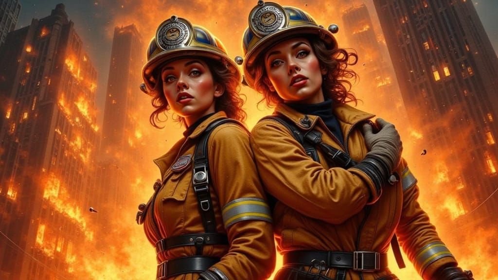 Two fearless female firefighters