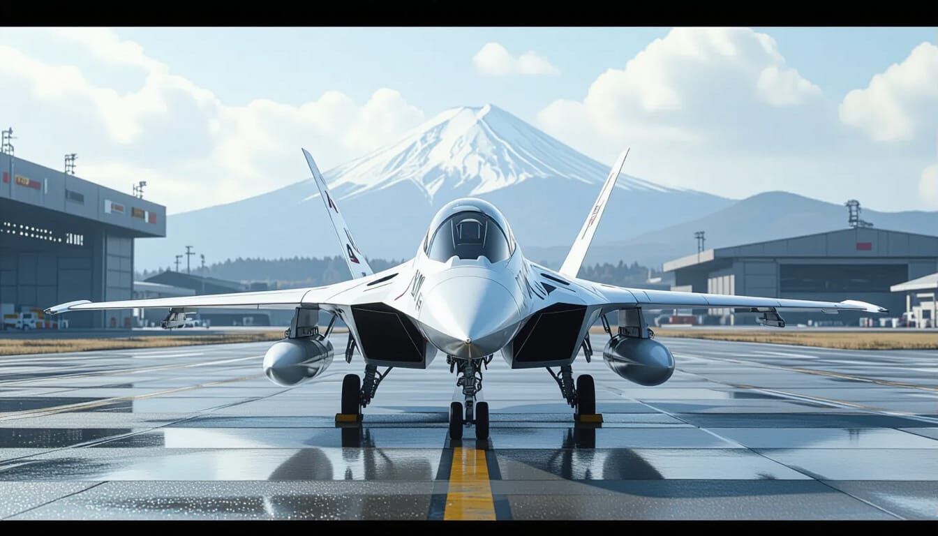 Mitsubishi F-x Godzilla Fighter Jet at Airbase