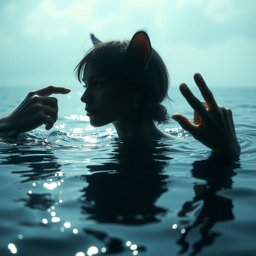 Cyberpunk Portrait in a World of Contrast