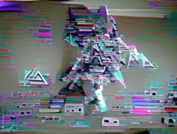 Lo-fi Glitch Art Liminal Space Image