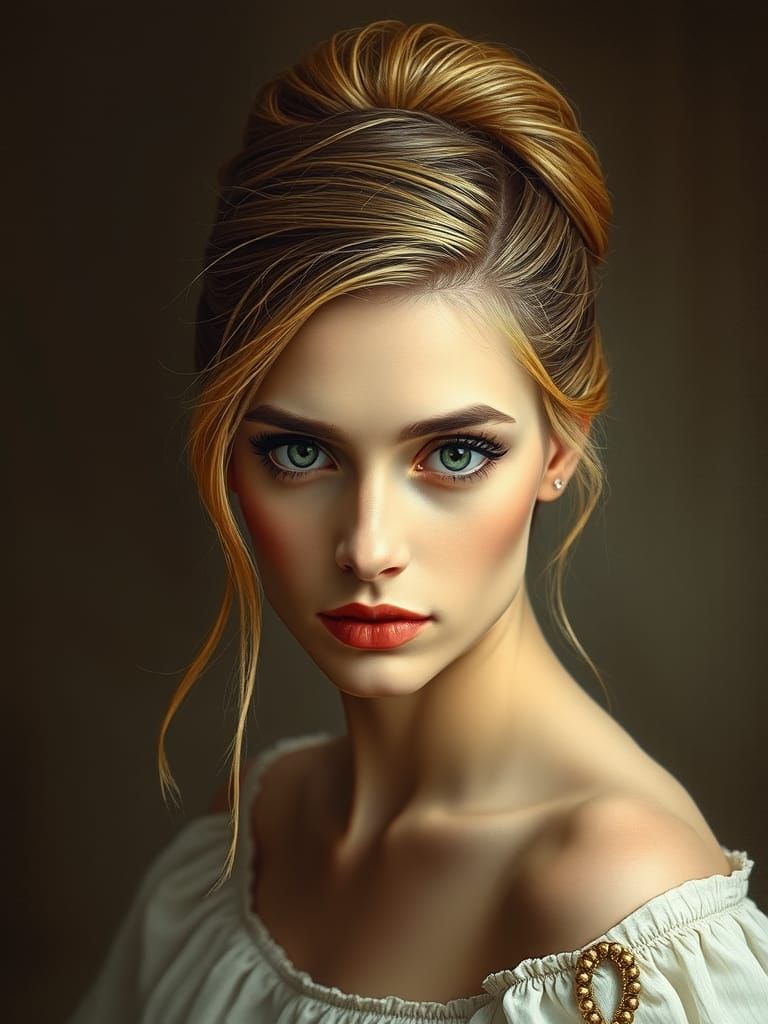 Regal Woman Portrait in Classic Style