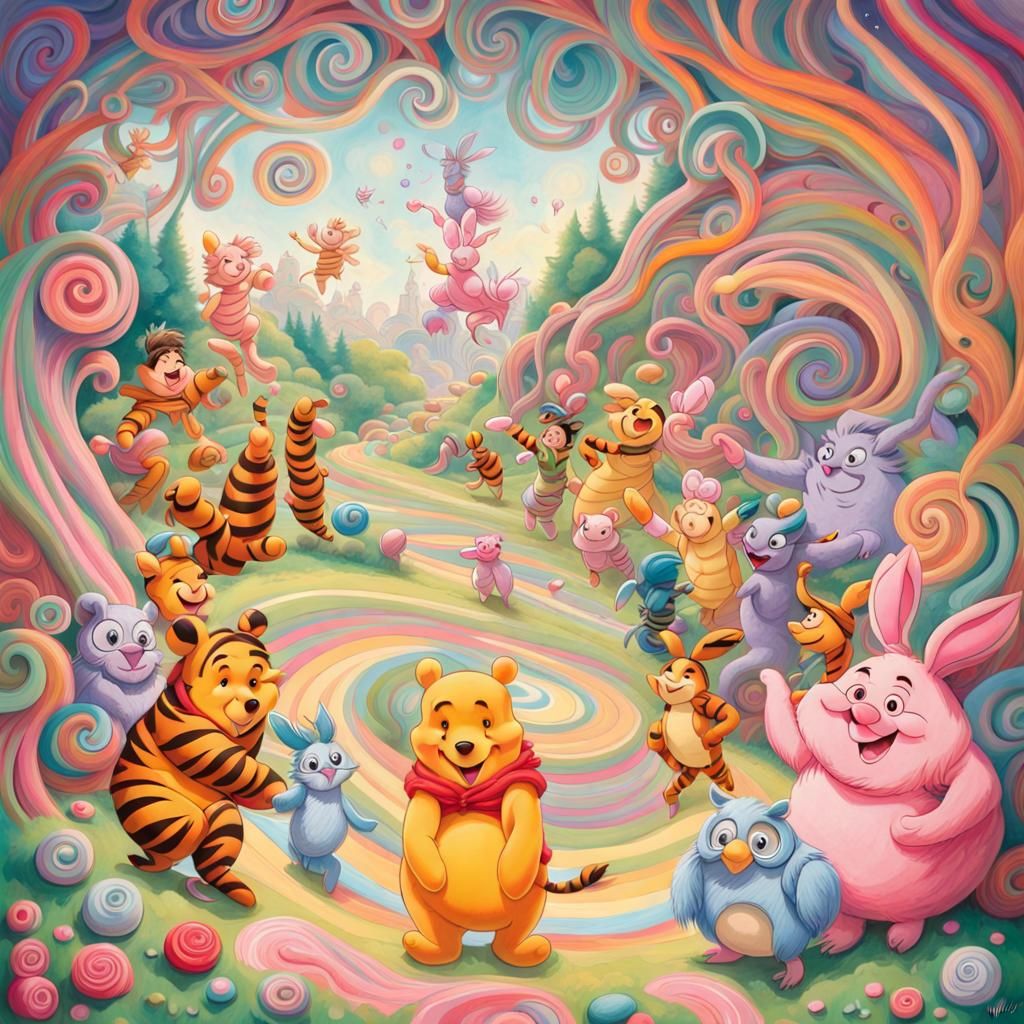Winnie the Pooh Rave in Candyland Wonderland