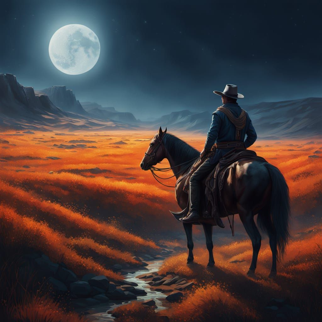 Epic Western Scene in Vibrant Colors