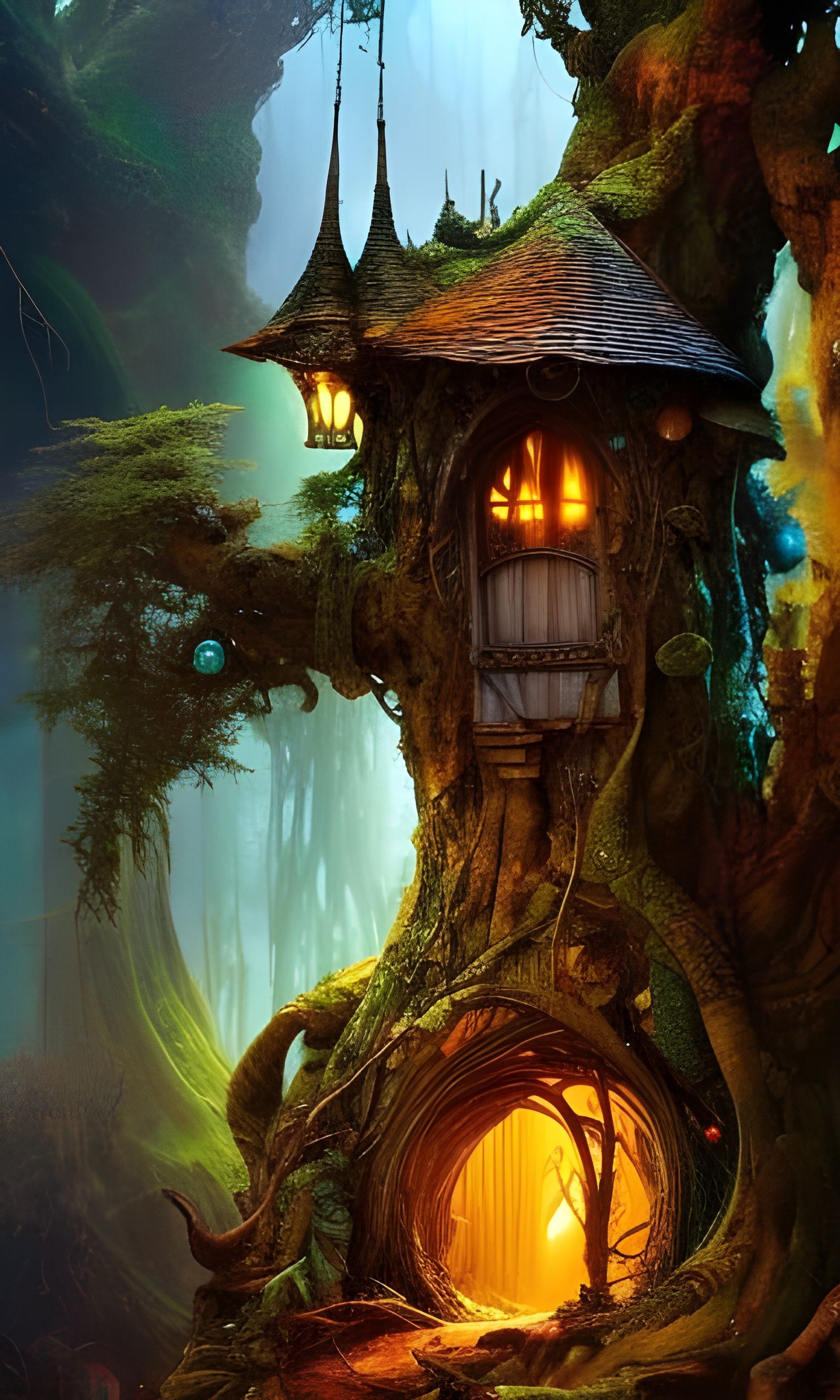 The Old Oak Tree Fae House