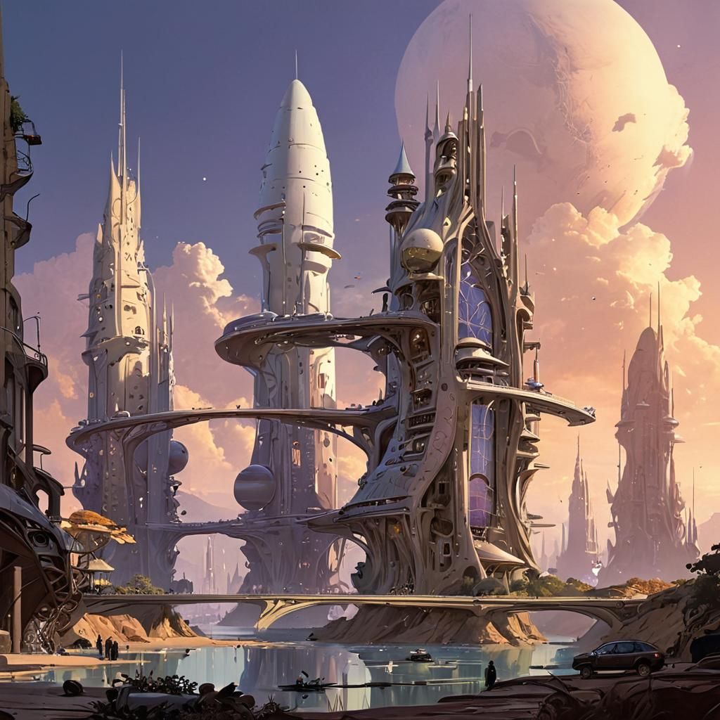 space port city Pattrice Vermette Syd Mead Soleri