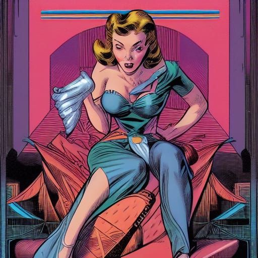 1950s Comic Book Art in Mark Brooks Style