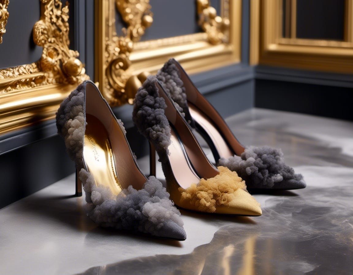 Designer Heels Made of Colored Smoke