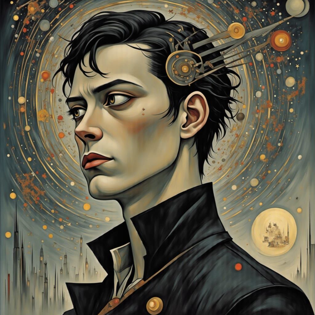 Damian Wayne in Ink Wash Style