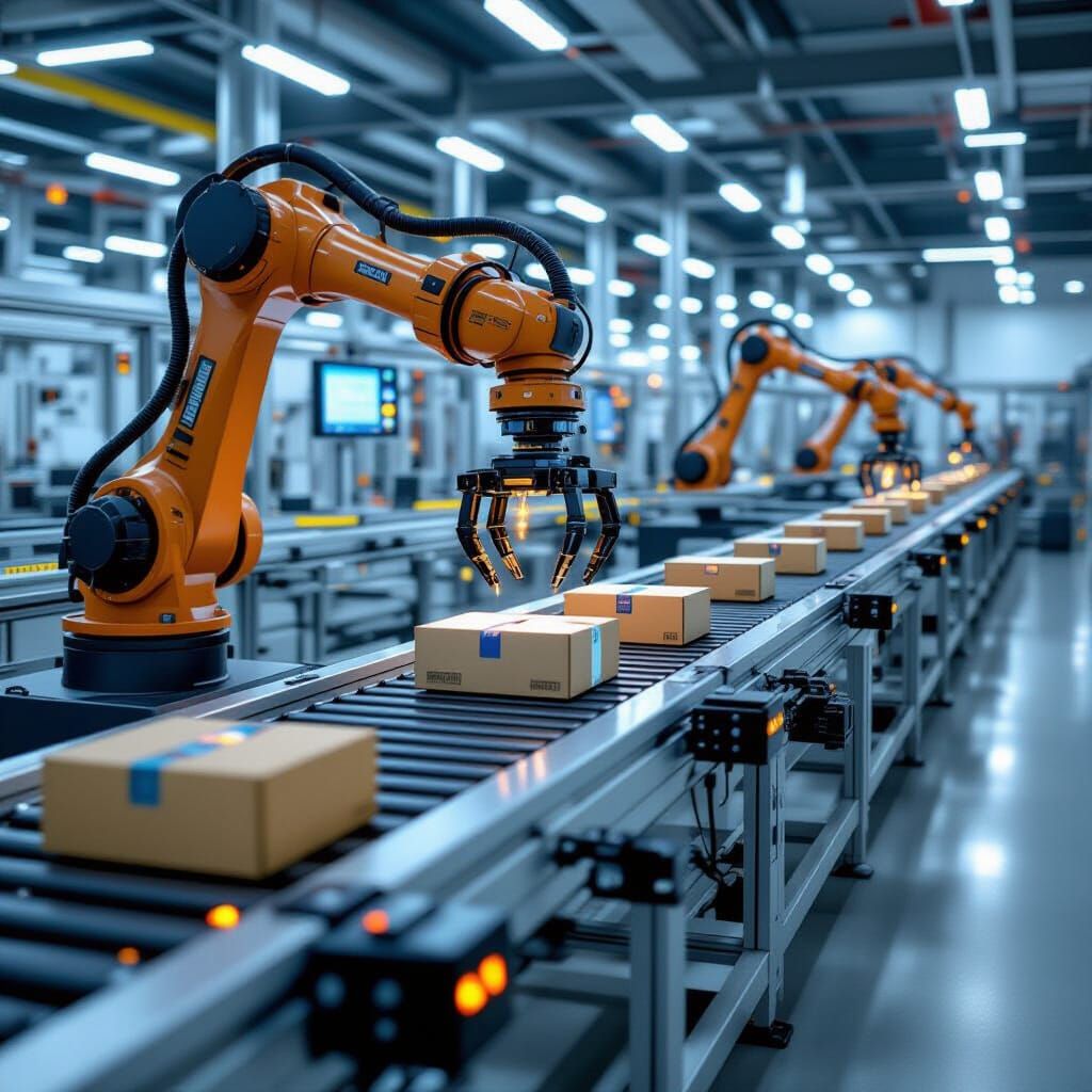 Robotic Arm Assembling Parts with Motion Blur