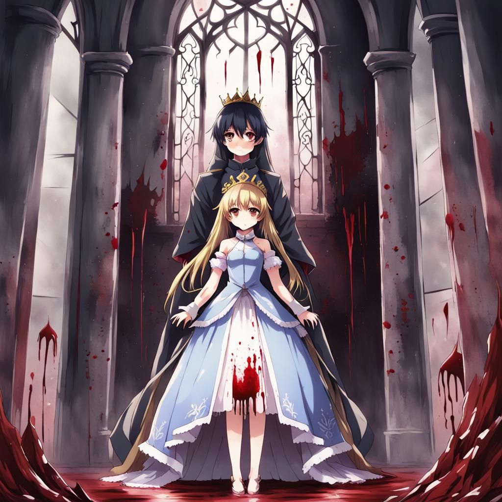 Lonely Princess Covered in Blood: Anime Style