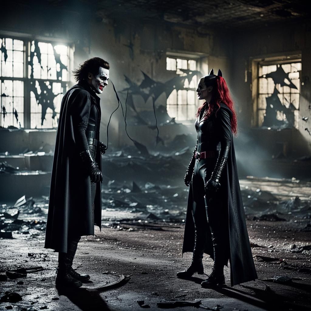 Batwoman vs Joker: Gothic Cinematic Standoff