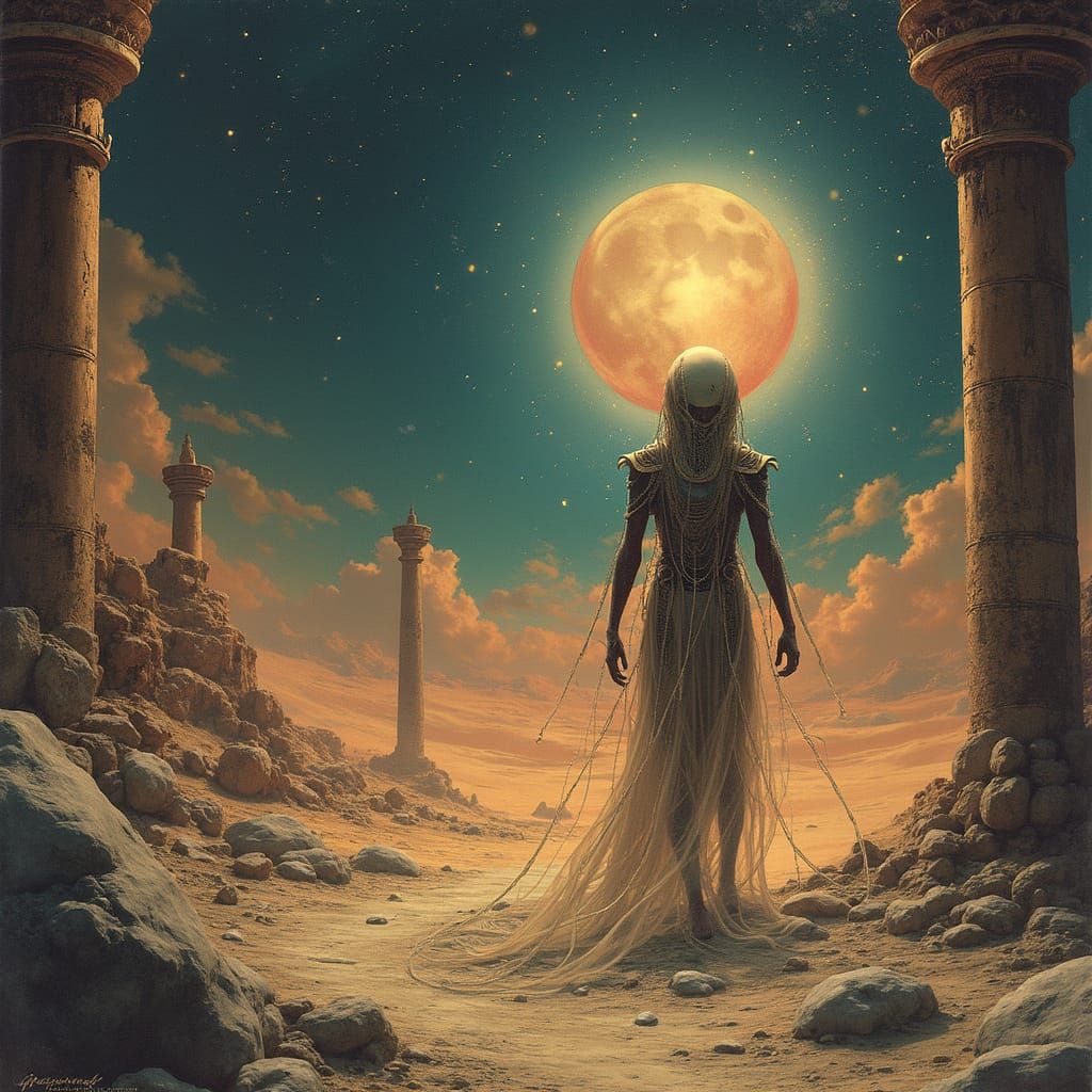 Cosmic Pharaoh in Dreamy Holographic Realms