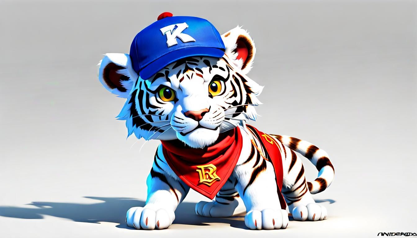 Timber the Tiger Cub in Pixar-style 3D Render