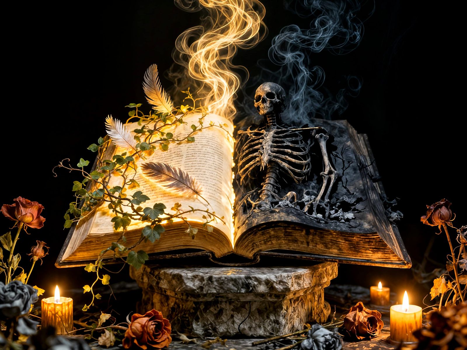 Gothic Fantasy Tome of Life and Death