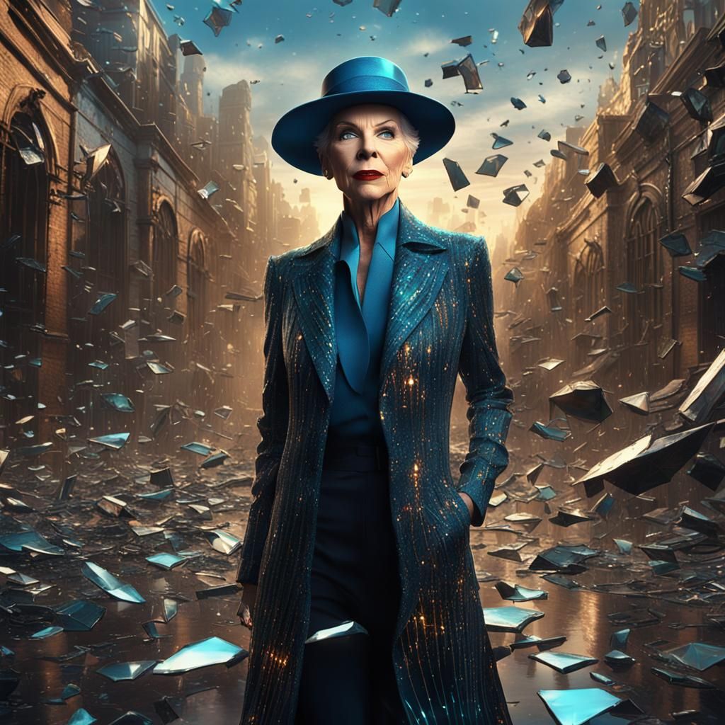 Annie Lennox in Zootsuit: Detailed Matte Painting