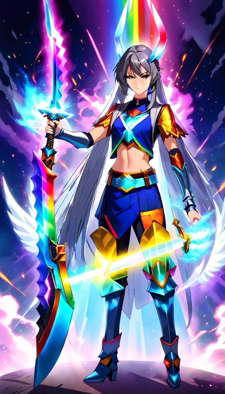 Dualistic Nephalem Wielding Energy Sword