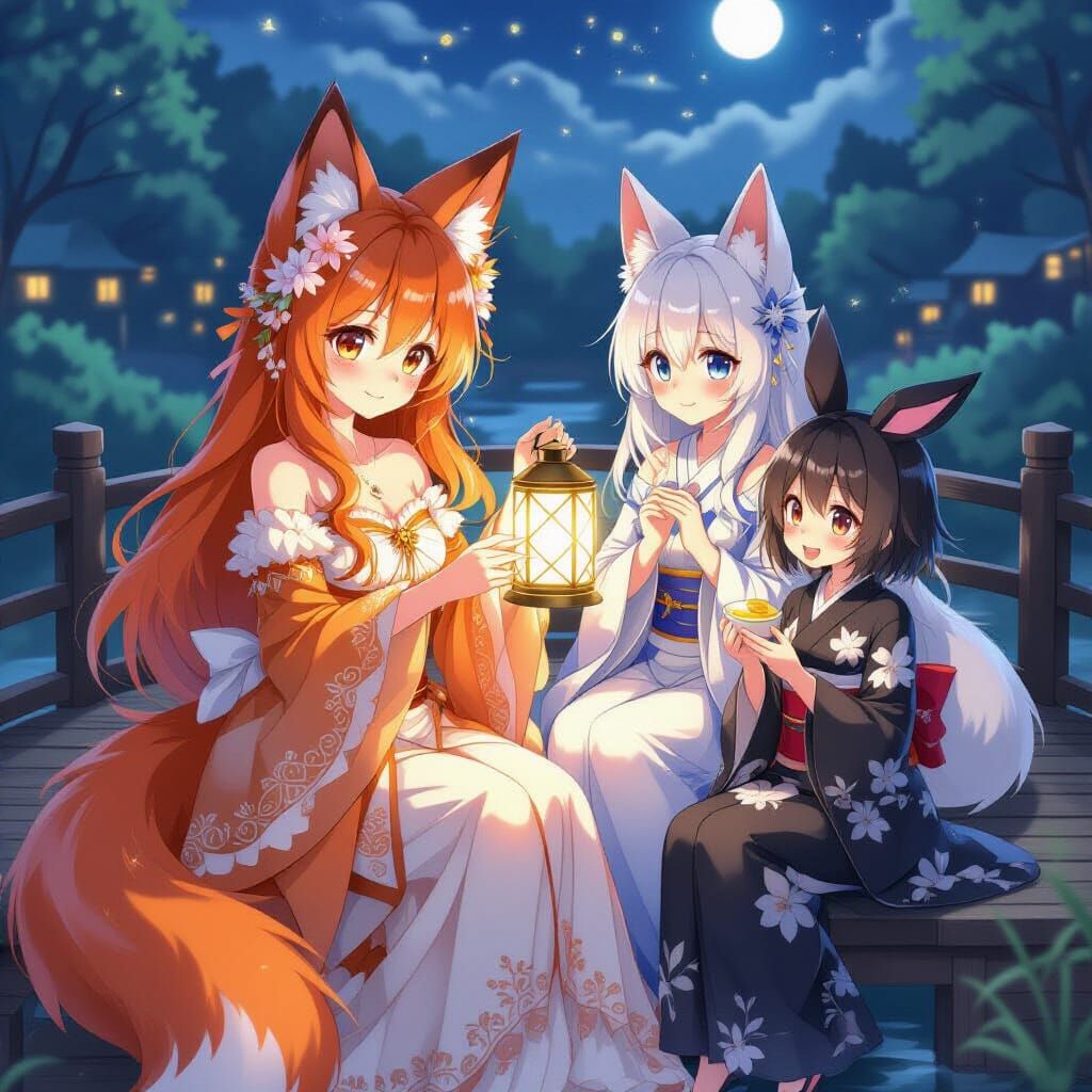 me Wolfie and Moon celebrate the Mid-Autumn Festival