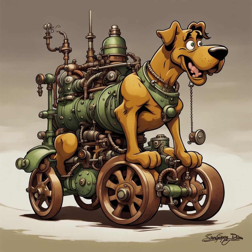 Scooby Doo and Shaggy in Frazetta Style