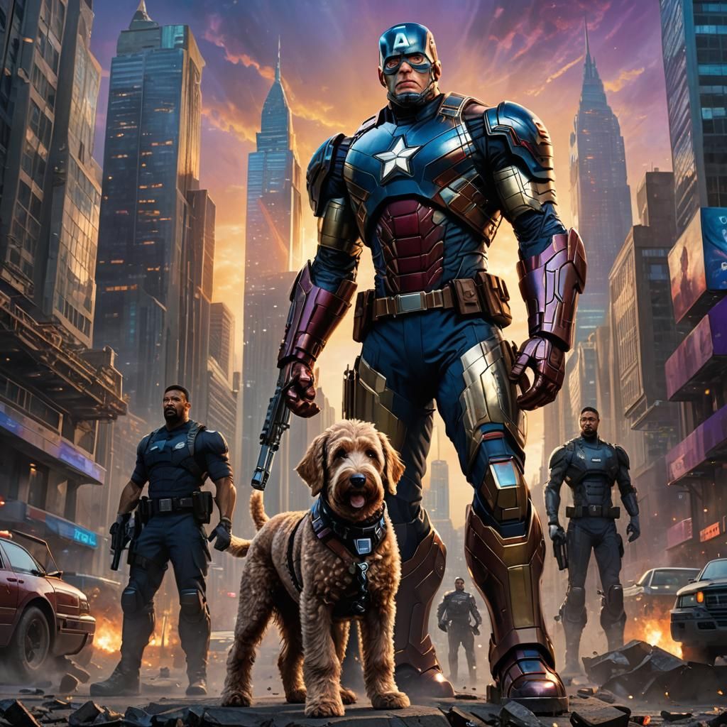 Epic Superhero Team in Bold Fantasy Art