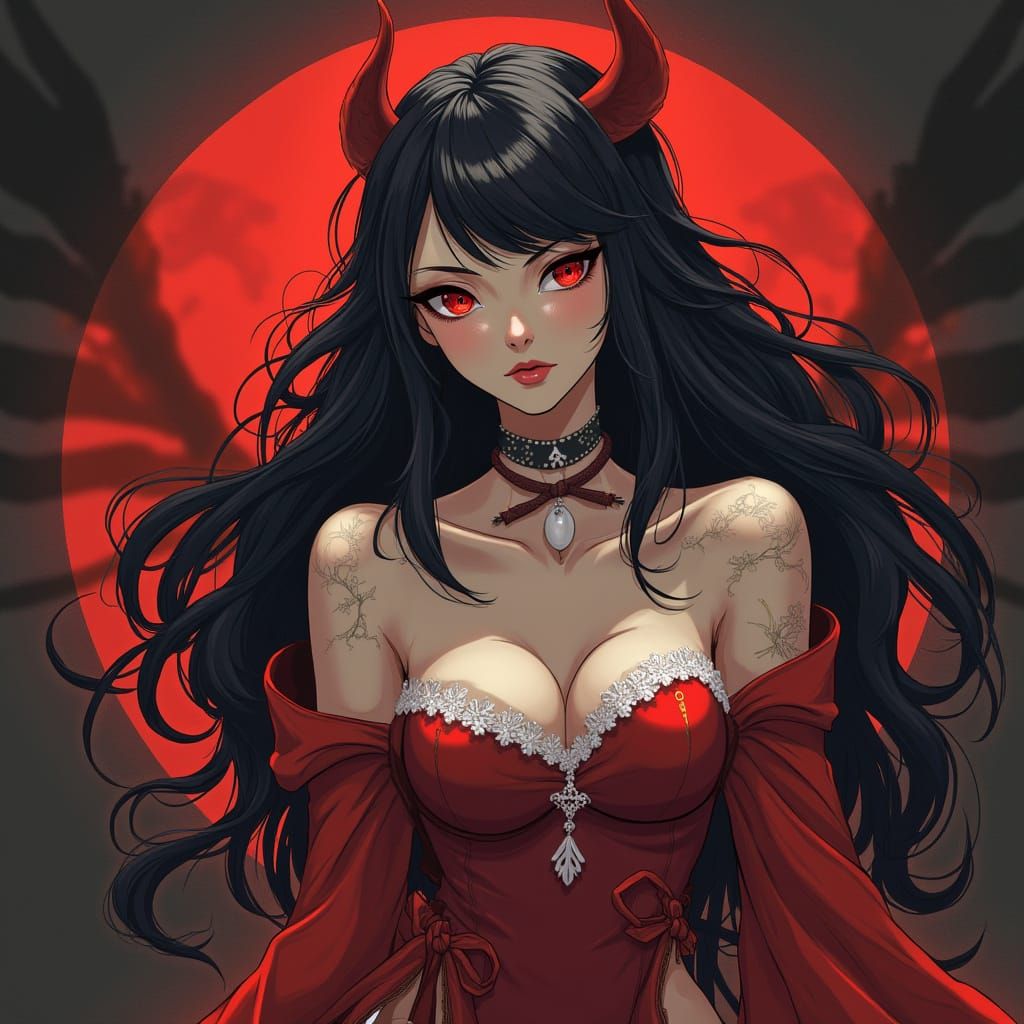 Seductive Lilith in Dark Fantasy Art