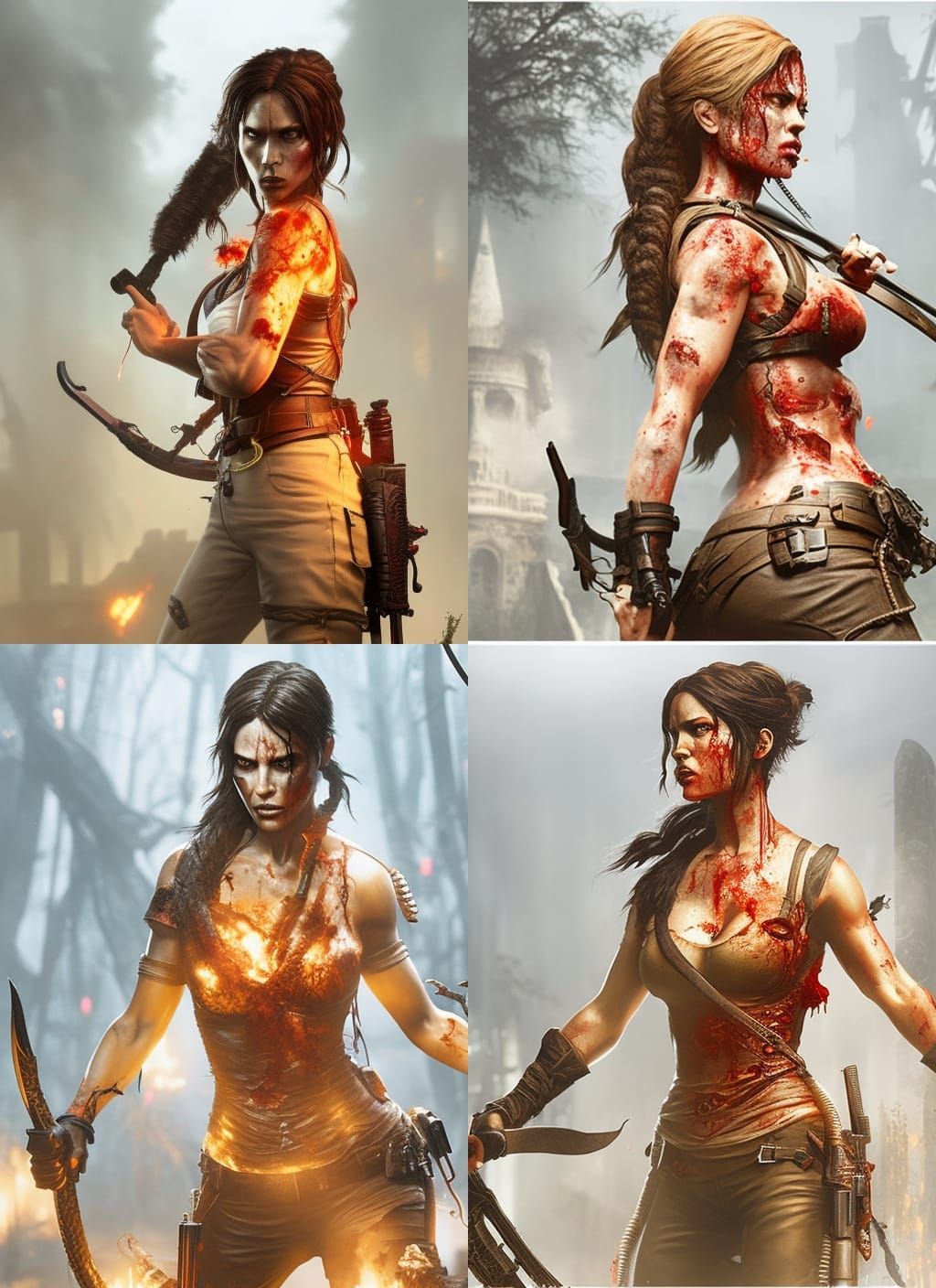 Zombie Lara Croft: Hyperdetailed Digital Art
