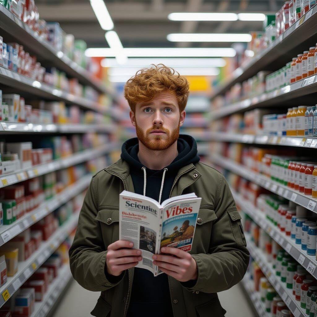Man in Supermarket Realizes Simulation Reality