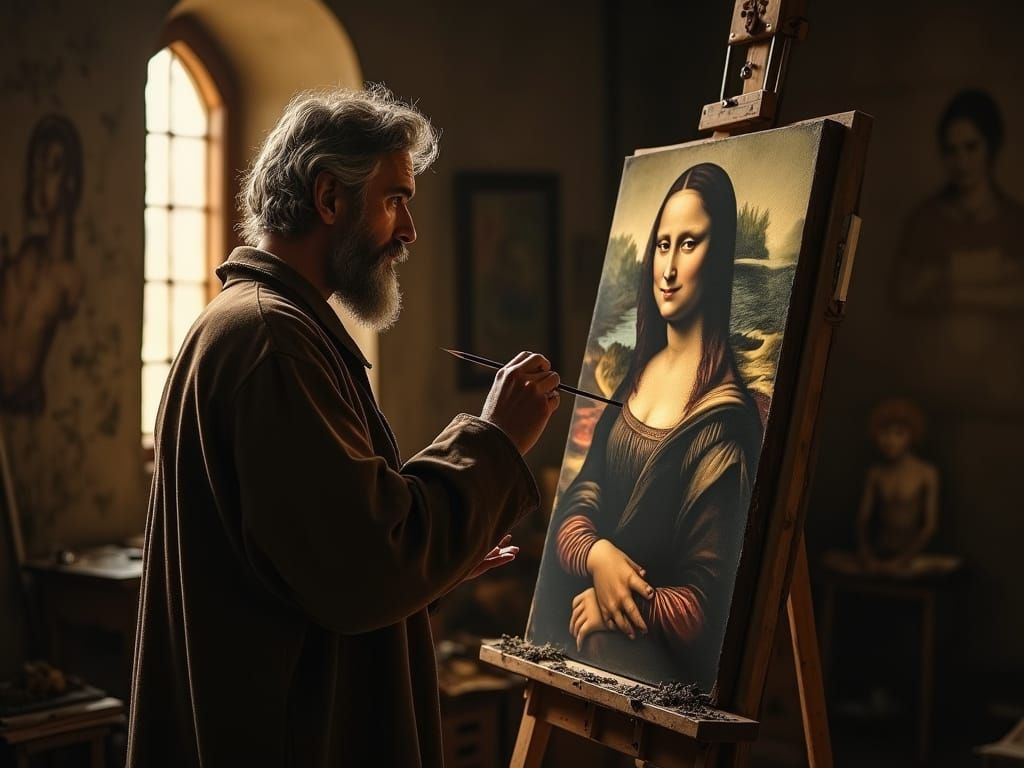 Renaissance Master Captures Enigmatic Smile in Studio