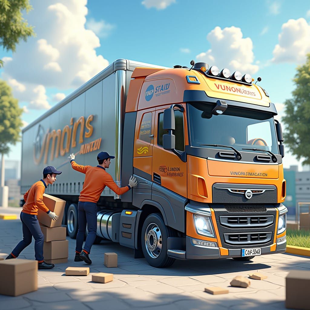 Vibrant Movers in Action: A 3D Anime-Style Depiction of Movi...