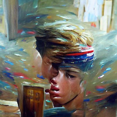 Teenage Portrait in Oil Painting Style