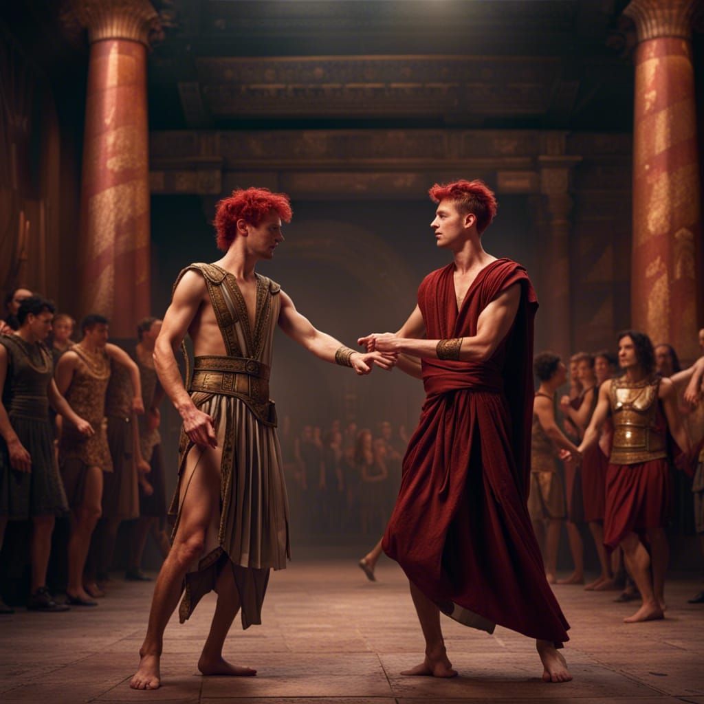 Ancient Roman Dancers on Stage in Detailed Matte Painting