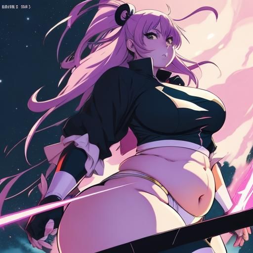 Anime Girl in Manga Style, Cel-Shaded