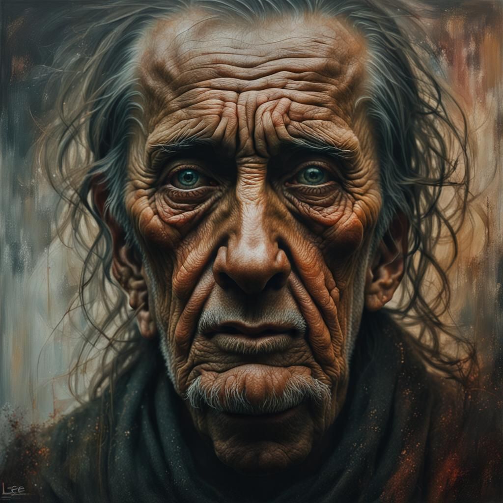 Dark Surreal Portrait in Beksiński Style