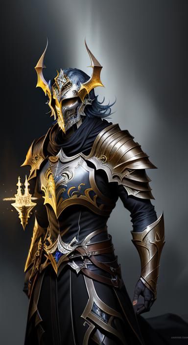 Light Paladin Portrait: Fantasy Concept Art in 8k