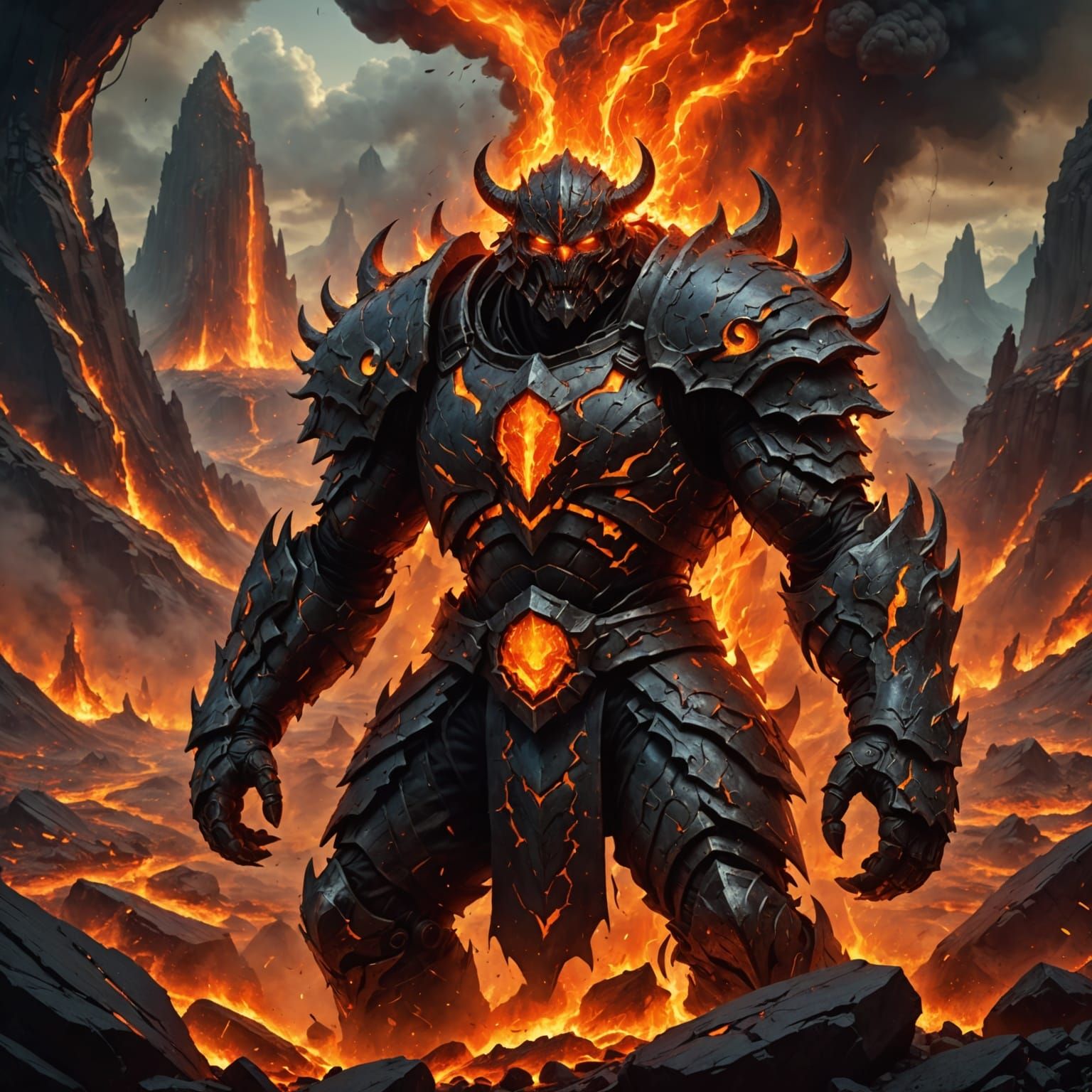 Fiery Furnace Warrior in Volcanic Fury