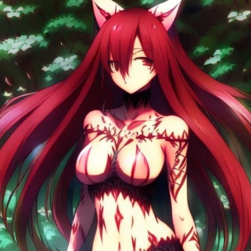 Anime Fox Girl in Jungle Bikini