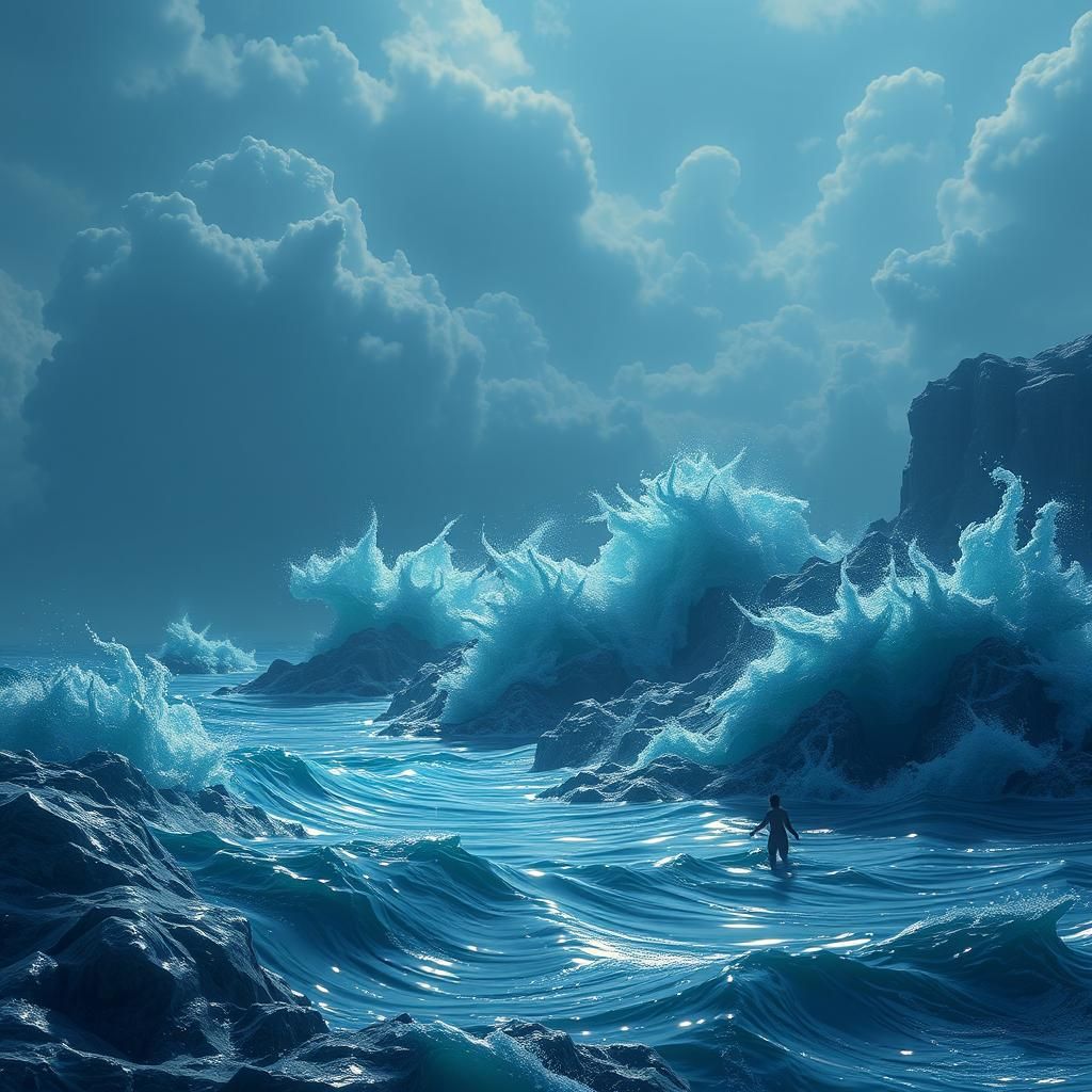 Fantastical Ocean Matte Painting in Deep Color