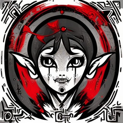 Magical Elf Character Concept Art in Vector Style