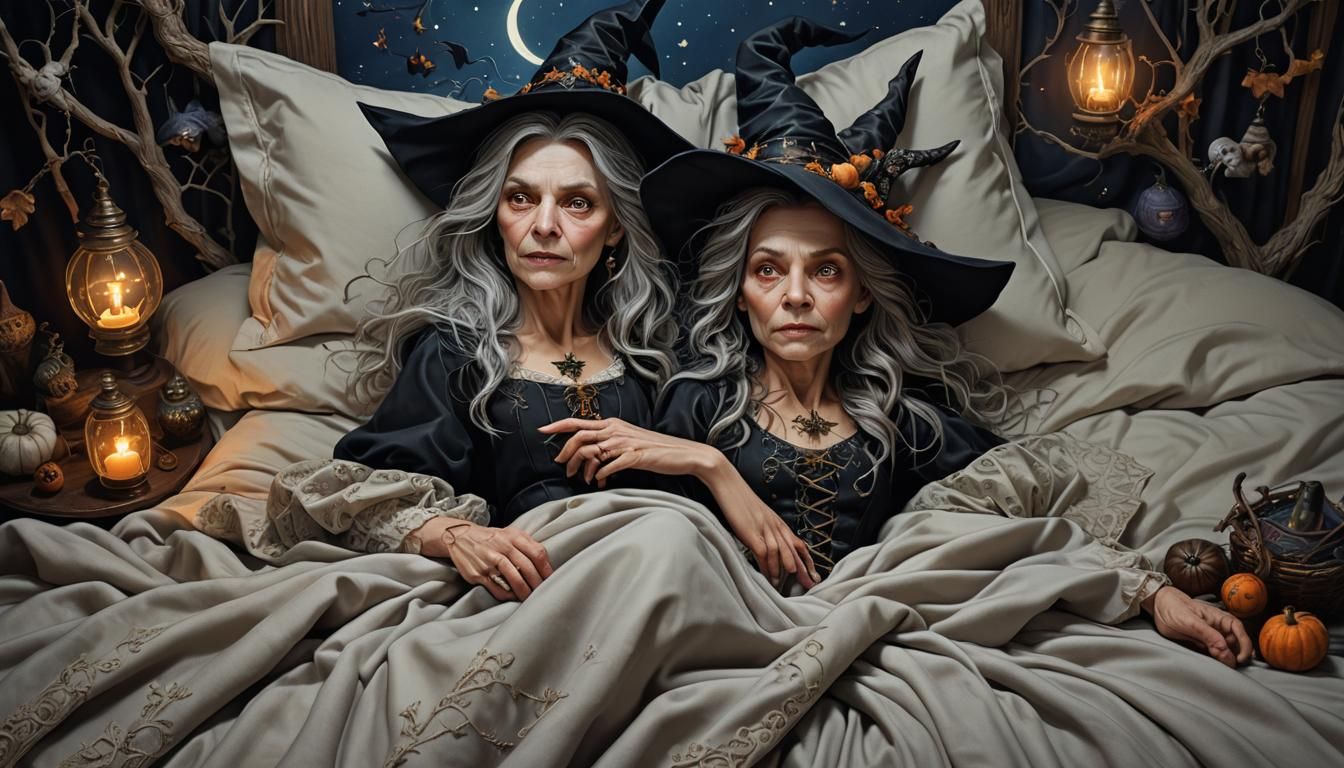 Anthropomorphic Witch in Bed: Fantasy Realism
