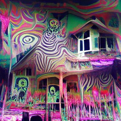 Psychedelic Dream House: Abstract AI Art