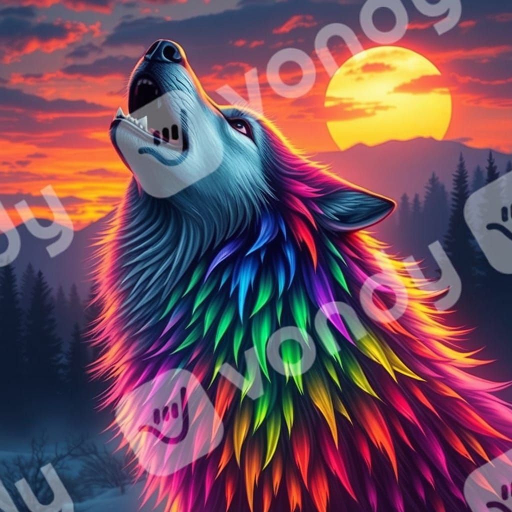 Wolf Image Generated From Simple Prompt
