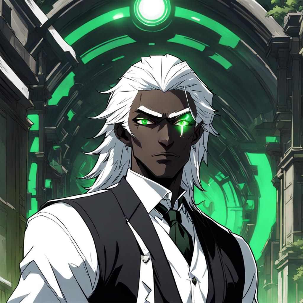 Handsome Drow Portrait in Studio Ghibli Anime Style