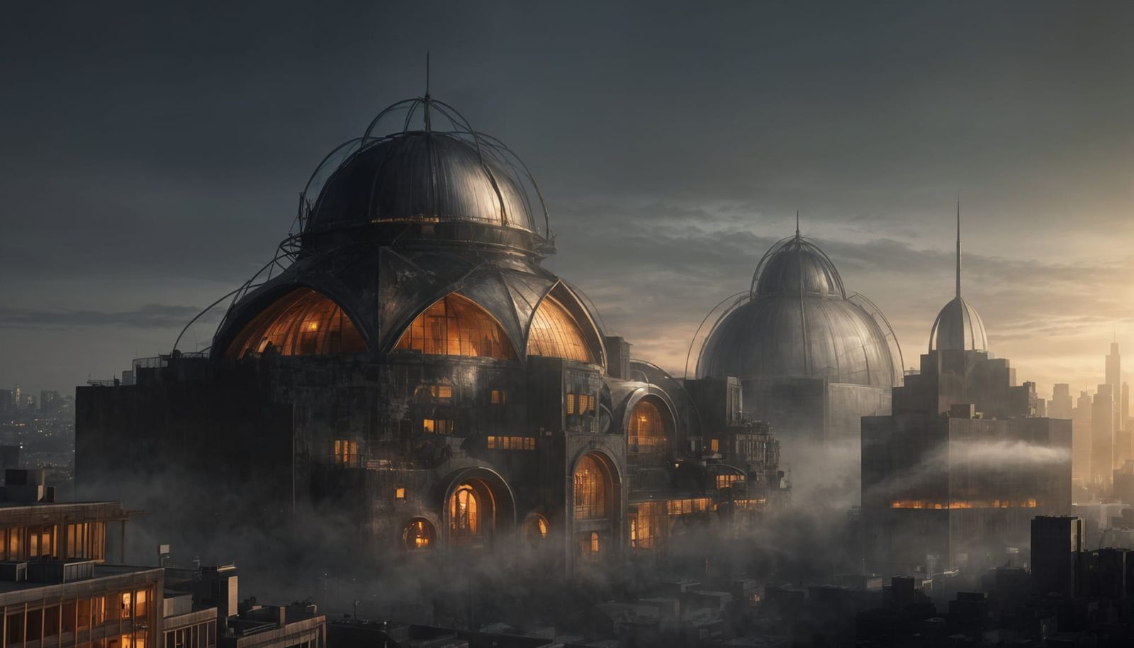 Shaded Metropolis under a Protective Dome