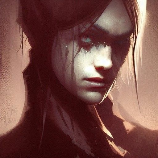Sinister Image of Sadness and Sorrow