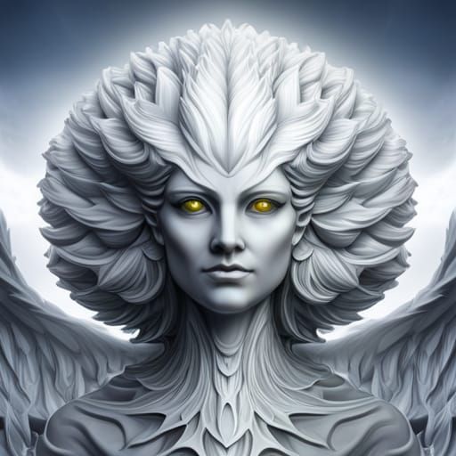 Magnificent Angel of Death in Sci-Fi Spacecore Style