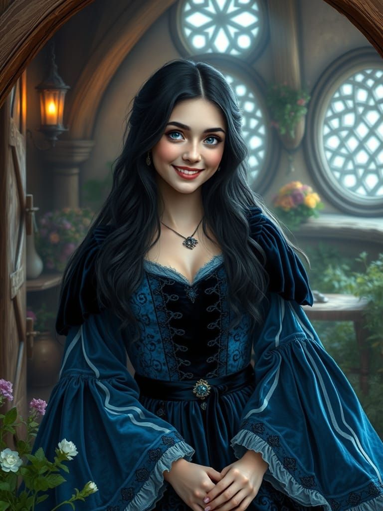 A Gentle Medieval Maiden in Ethereal Fantasy