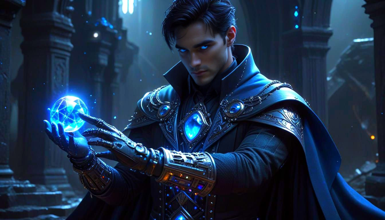 Handsome Sorcerer Wields Galactic Reality Bracelet