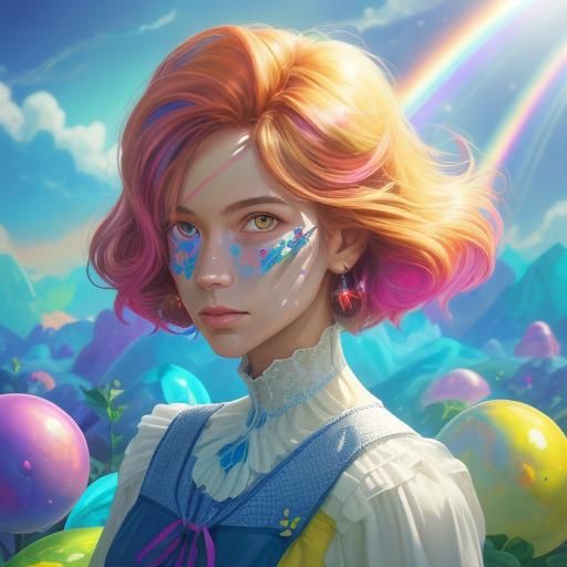 Cracked Card Reveals Dreamlike Candy Landscape