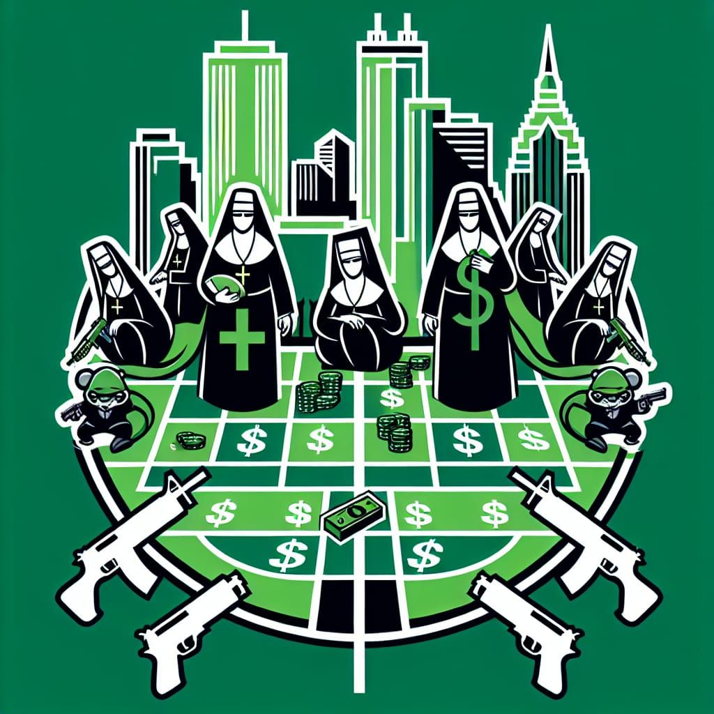 Townie Hopscotch: Nuns and Robbers Fantasy Football Logo
